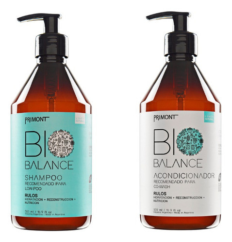 Primont Shampoo + Acondicionador Bio Balance Rulos X 500 Ml 0