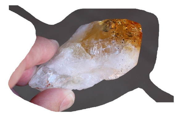 Citrino Punta Maestro Piedra Mineral En Bruto Largo 7,5 Cms 0
