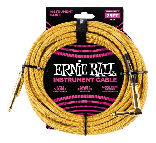 Cable Plug Angular L Ernie Ball P06070 7,5 Mts Tweed 0
