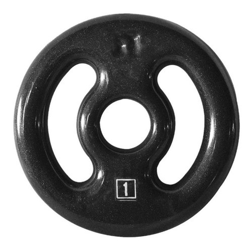 Anilha Ferro Fundido Emborrachada Fitness Academia 1,0 Kg 0