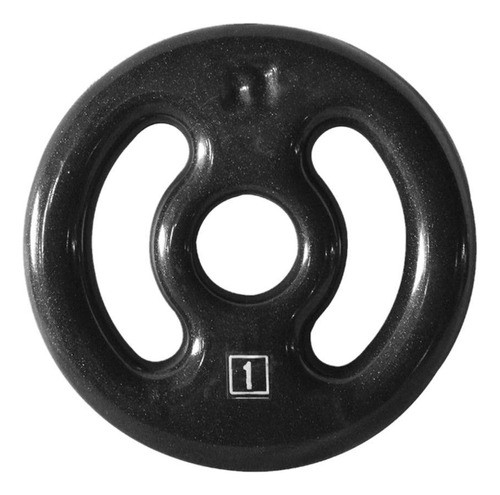 Anilha Ferro Fundido Emborrachada Fitness Academia 1,0 Kg 0