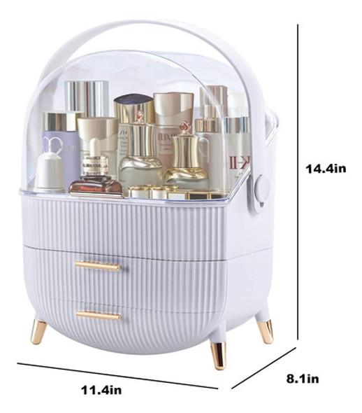 Organizador De Maquillaje Para Tocador Con Cajones Y Tapa Bl 1