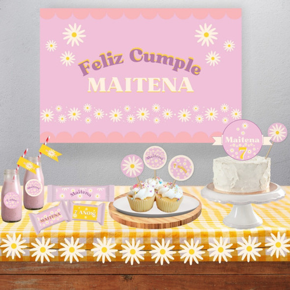Kit Imprimible Margaritas + Banner Mesa Dulce Fondo 1 Kit Imprimible Margaritas + Banner Mesa Dulce Fondo 1