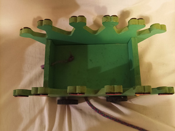 Carrito De Madera Para Arrastrar Arrastre Bebe Nena Corona 1