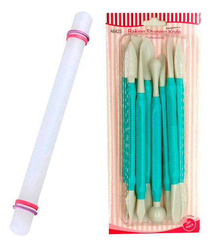 Set 9 Estecas Repostería Palo De Amasar 33cm Repostería 0