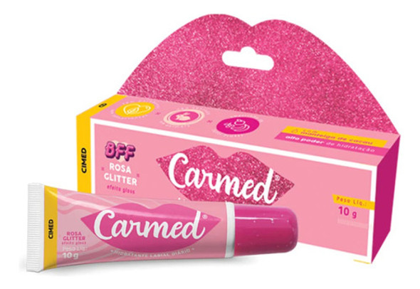 Hidratante Labial Carmed Bff Rosa Glitter 10g 0