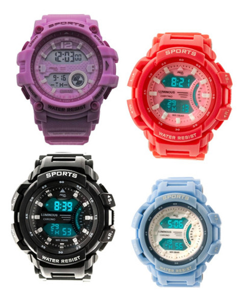 Reloj Sumergible Digital Para Mujer Niños Alarma Luz 13cs 0