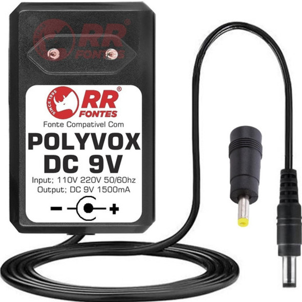 Carregador Dc 9v Caixa Amplificada Bazuka Polivox Xb-650 0