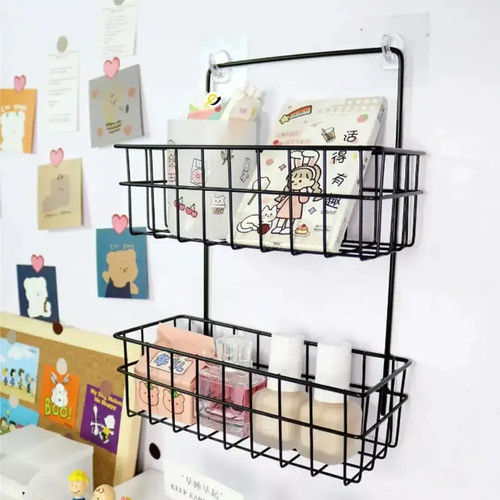 Organizador Baño Cocina Multiuso 2 Niveles Con Adhesivo 1