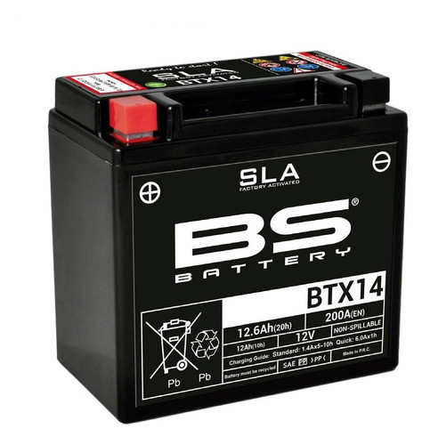 Bateria Moto Bs Battery Btx14 Agm Bmw F800 Gs 08-16 0