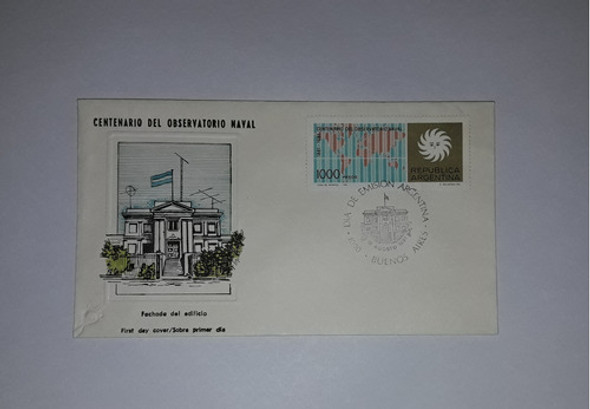 Sobre Primer Día Emisión 1981 Centenario Observatorio Naval 0