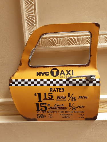 Cartel Chapa Puerta Auto Taxi 45 Xc45 0
