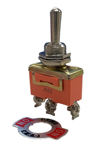 Llave Tecla Palanca Inversora Metalica On/of 2 Puntos 12 V 1