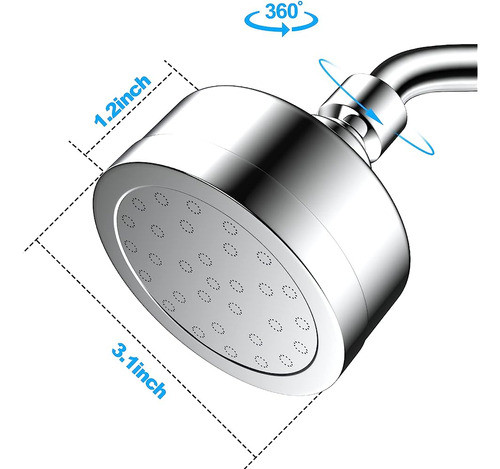 ~? Cabezal De Ducha De Alta Presión Kinse 3.0 Gpm, Carcasa C 1