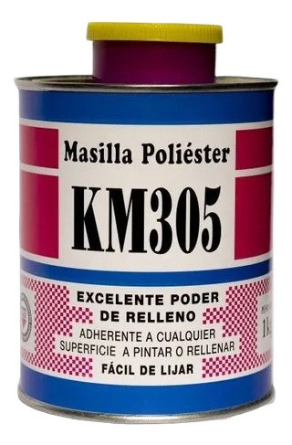 Masilla Plastica Poliester 500g Incluye Catalizador Km305 1
