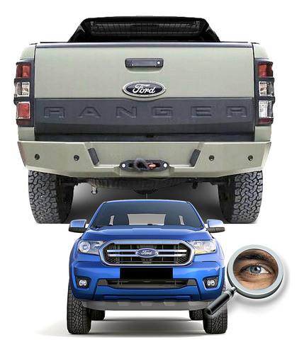 Ranger 2012+ Panel Porton Estilo Raptor Negro M Tuningchrome 0