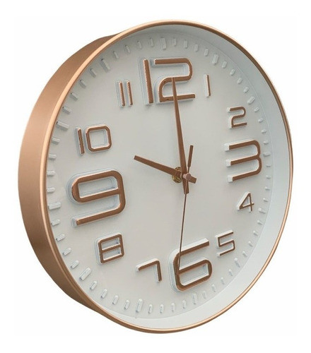 Reloj De Pared 25cm Cobre Con Números 1
