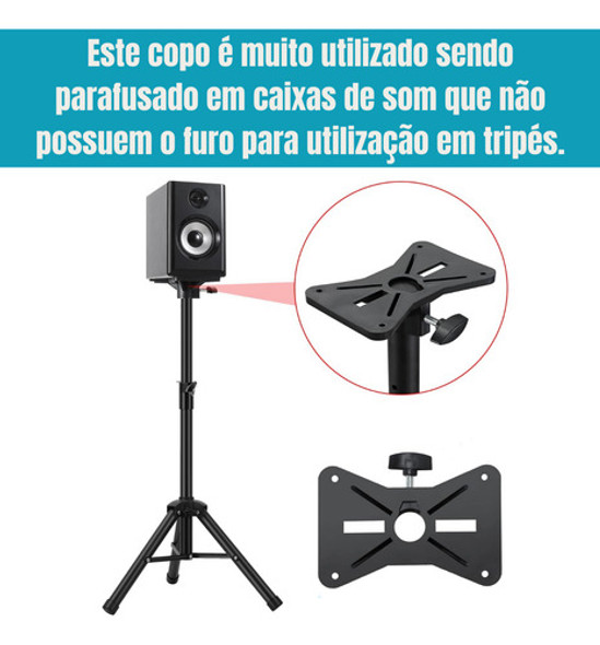 Copo Para Caixa De Som Suporte Chapéu Pedestal Tripé Apoio 1