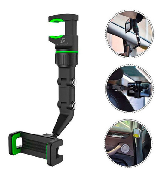Soporte Para Celular 360 Auto Espejo Retrovisor Circuit 0