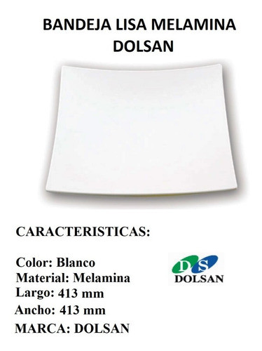 Bandeja Alimentos Lisa Melamina 41,3 X 41,3 Dolsan Ds5703 1
