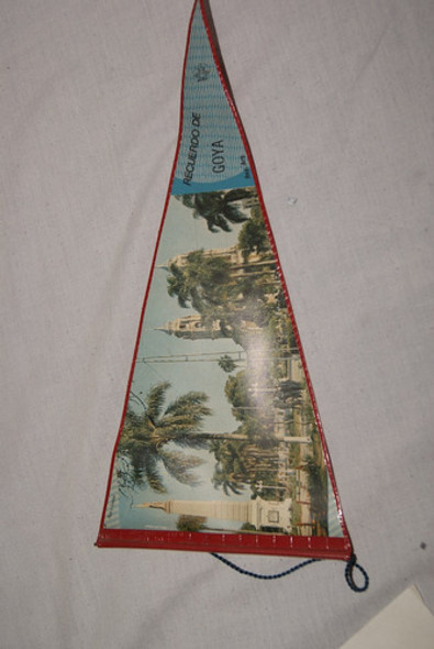 Banderín Plastificado Recuerdo De Goya- Años 70 1