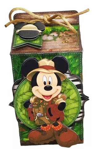 12 Cajitas Milk Box De Mickey Safari 0