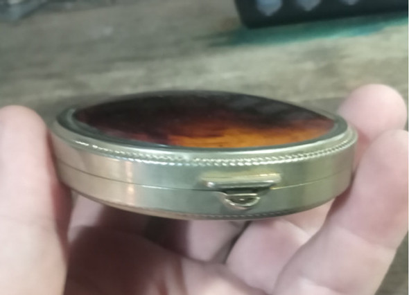 Antiguo Estuche Redondo 7,5cm Diam. 1