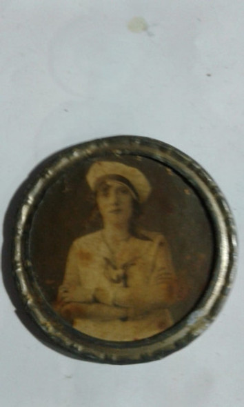 Antiguo Relicario Imagen Virgen Santa Teresita Niño Jesus 1