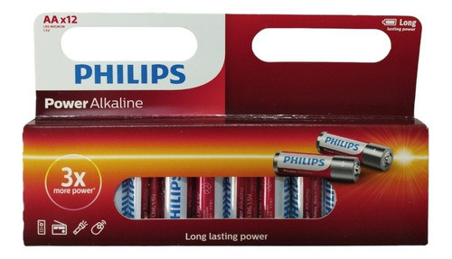 Pilas Alcalinas Philips Aa Caja X 12 Unidades. Gran Canal. 0