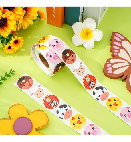 Pack 30 Pegatinas Animales De La Granja Autoadhesivas 3.5 Cm 1