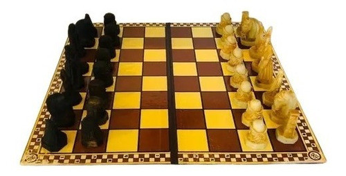 Antiguo Juego Ajedrez Gauchos Original 0