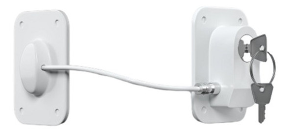 Cerradura Traba Para Heladera Cajon Con Llave X2u - Blanco 0