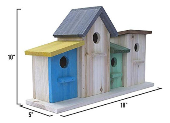 23 Abejas Casa De Pájaros De Madera Multicolor 1