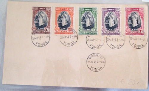 Sobre Toga Tonga Colonias Inglesas 1943 0