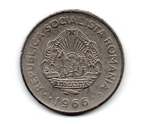 Rumania Republica Socialista Moneda 1 Leu Año 1966 Km#95 1