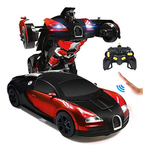 Ursulan Rc Cars Robot Para Niños Control Remoto Coche Transf 0
