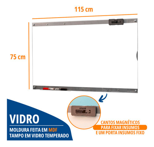 Quadro De Vidro Escrever 115x75cm Personalizável 2 Can Apag 1