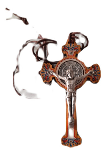 B. Antigo - Crucifixo Italiano De São Bento Em Madeira Pc03 0