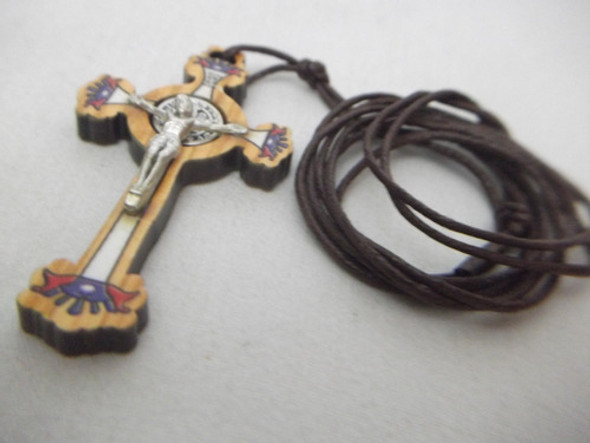 B. Antigo - Crucifixo Italiano De São Bento Em Madeira Pc03 1