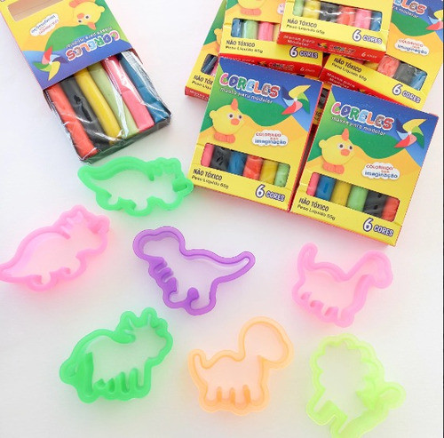 Kit 30 Massinha De Modelar + 60 Cortador/forminha - Odonto 1