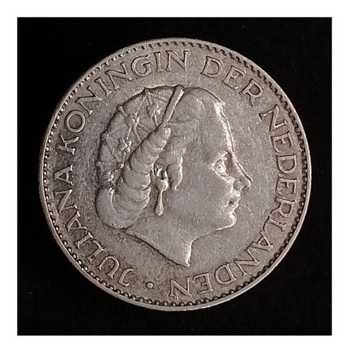 Holanda 1 Gulden 1955 Plata Exc Km 184 1
