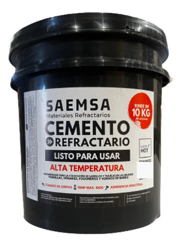 Cemento Refractario 1m2 8kg Parrillas Hogares Envíos Al País 0