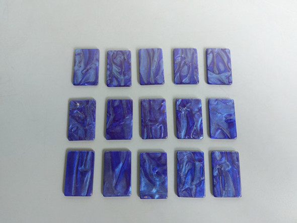 15 Antigas Fichas Azuis Galalite / Baquelite Peroladas 0