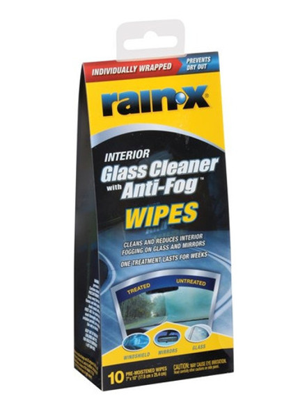 Lenços Limpa Vidros Anti Embaçante Individual Rain-x 10u 0
