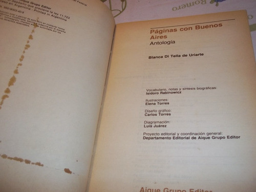 Paginas Con Buenos Aires Antologia - Blanca Di Tella Uriarte 1