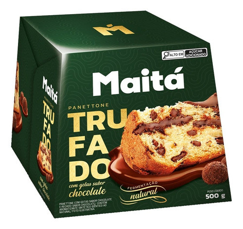 Panetone Maitá Trufado 500g - Embalagem Com 18 Unidades 0