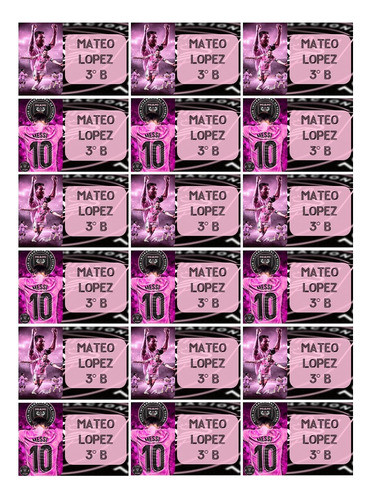 Kit Imprimible Etiquetas Escolares Horarios Stickers Messi 0