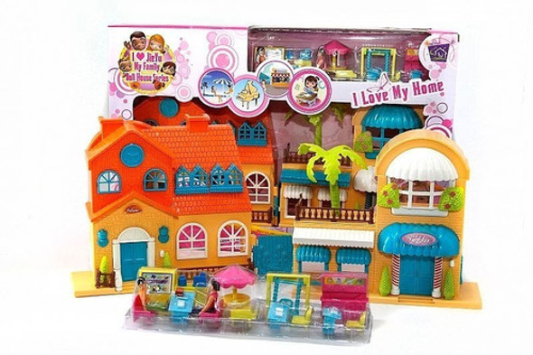 Casita De Juguete Con Muñecos Muebles 46x20 Cm Sonidos Luces 0 Casita De Juguete Con Muñecos Muebles 46x20 Cm Sonidos Luces 0