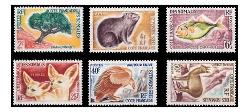 Fauna - Somalia Francesa 1962 - Serie Mint - Yv 305-310 0