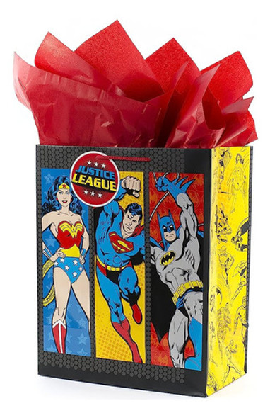 Hallmark 13  Large Justice League Gift Bag With Tissue Paper 0